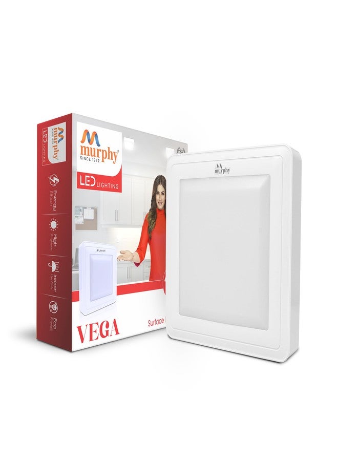 Murphy 15W Vega LED Panel Light Square Surface - (Cool White, Pack of 1,Plastic) No False Ceiling Required - Image 1